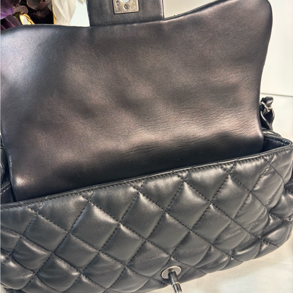 13K Chanel SMOO Cc Quilted Flap Black Lamb - Picture 5 of 16